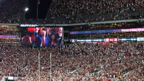 Georgia-Alabama Crowd Goes Wild as Trump Appears on Jumbotron