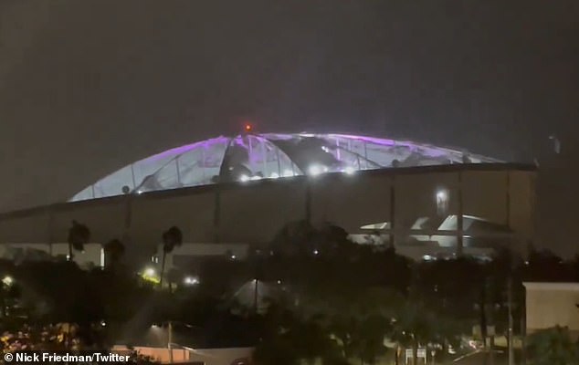 Hurricane Milton Tears Off Roof at Tropicana Field